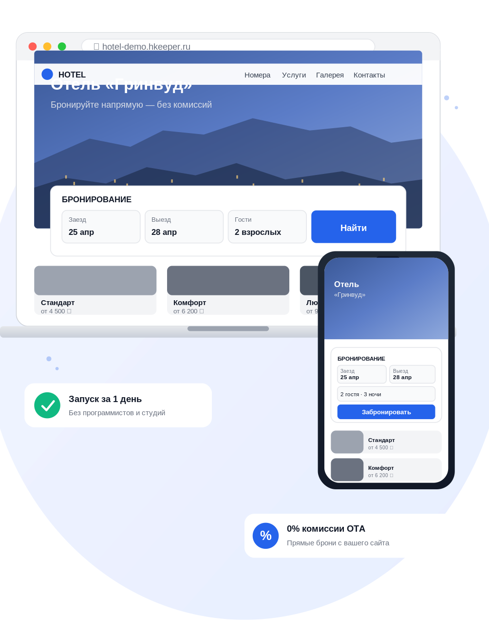 Hotel website preview